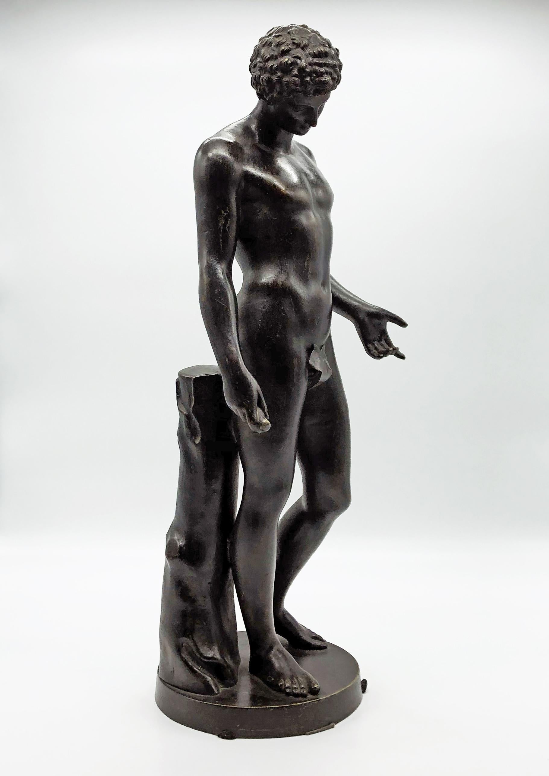 19th Century Italian Bronze Classical Roman Sculpture of Antinous Farnese 17