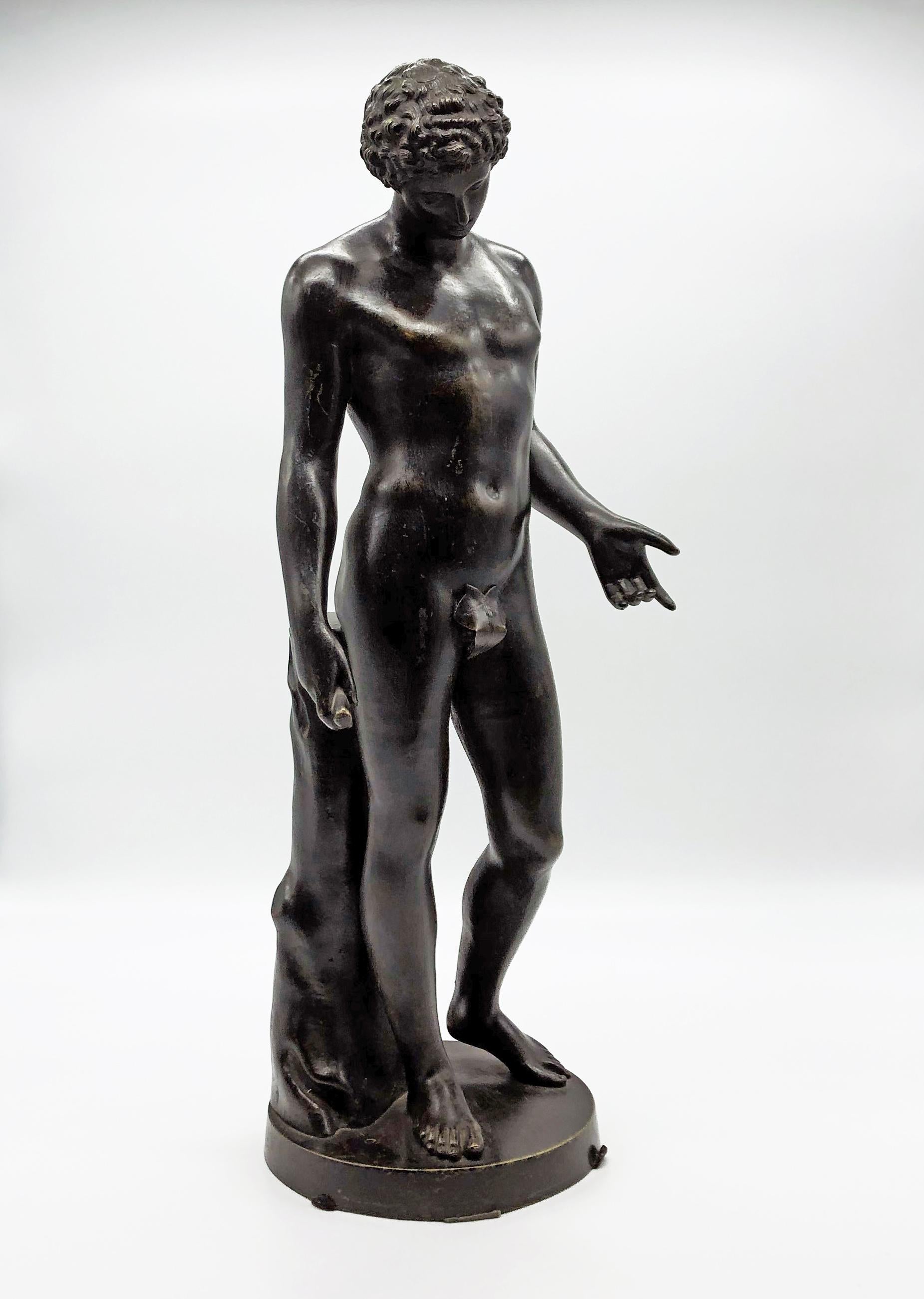 19th Century Italian Bronze Classical Roman Sculpture of Antinous Farnese 2