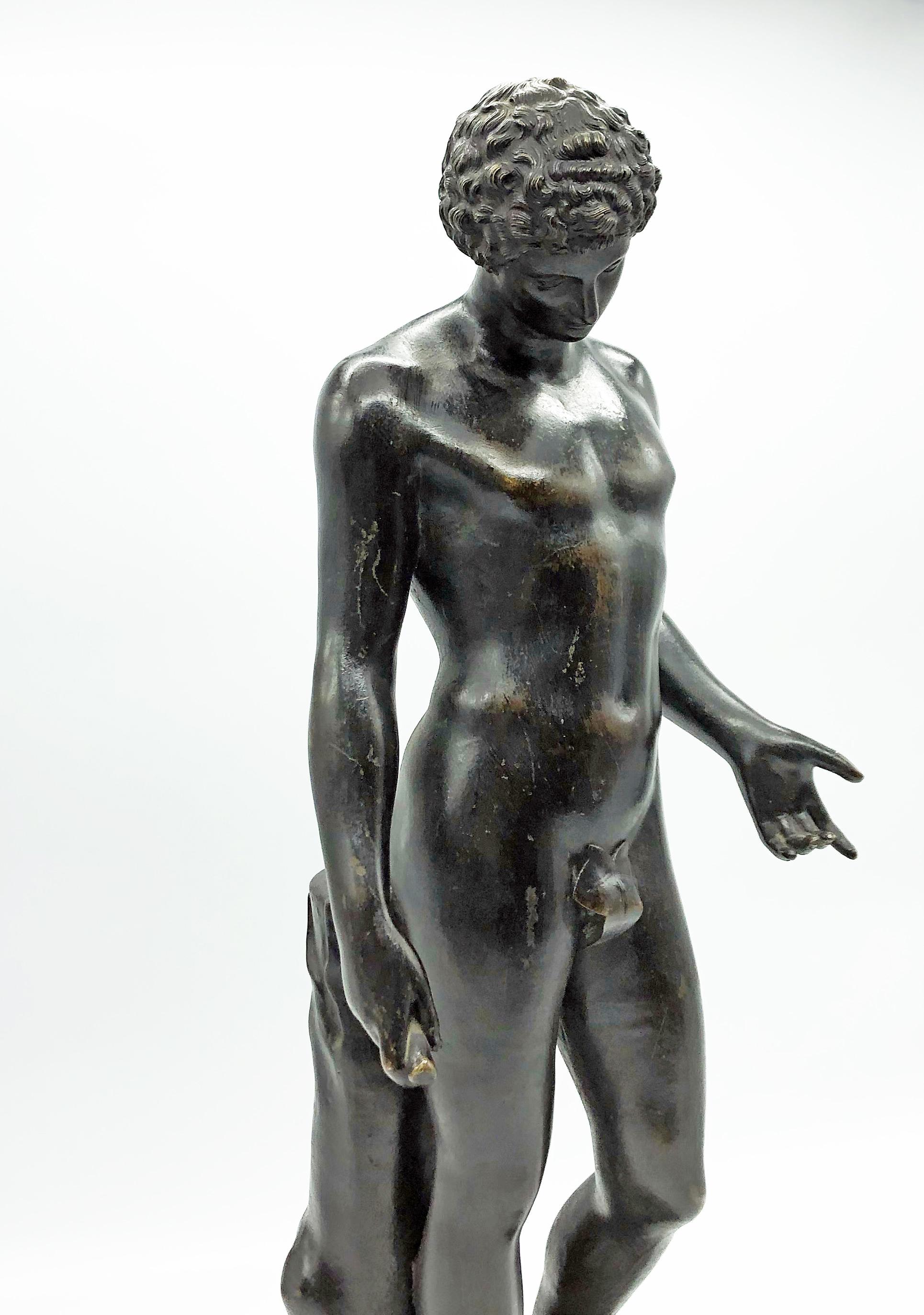 19th Century Italian Bronze Classical Roman Sculpture of Antinous Farnese 3