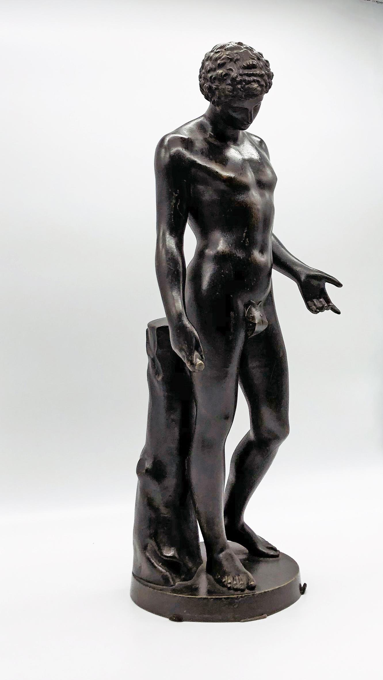 19th Century Italian Bronze Classical Roman Sculpture of Antinous Farnese 4