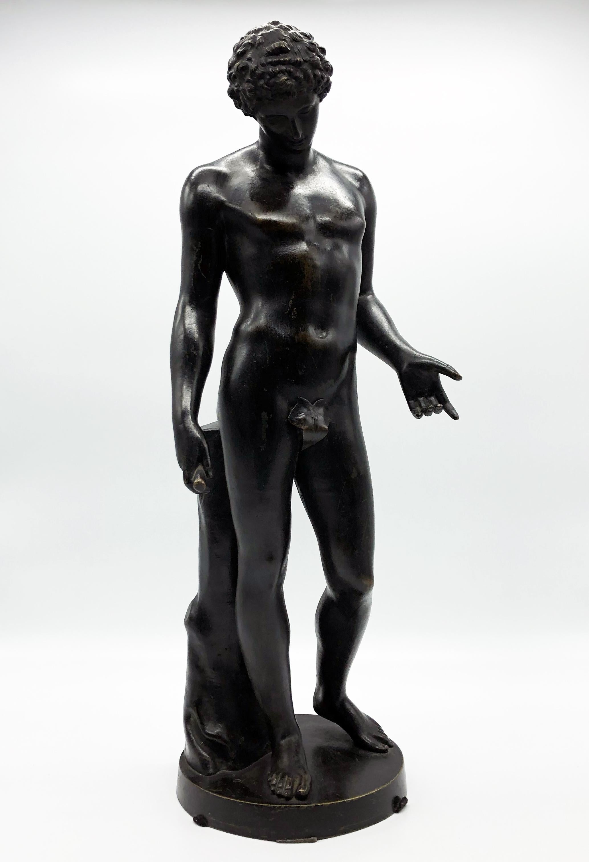 19th Century Italian Bronze Classical Roman Sculpture of Antinous Farnese 6