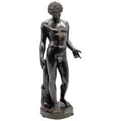 19th Century Italian Bronze Classical Roman Sculpture of Antinous Farnese