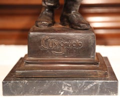 19th Century Italian Bronze Jazz Player Sculpture "L'usignuolo" Signed A. D’Orsi