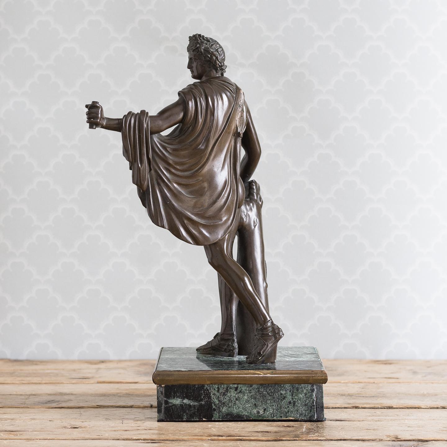 Classical Roman 19th Century Italian Bronze of ‘The Apollo Belvedere’