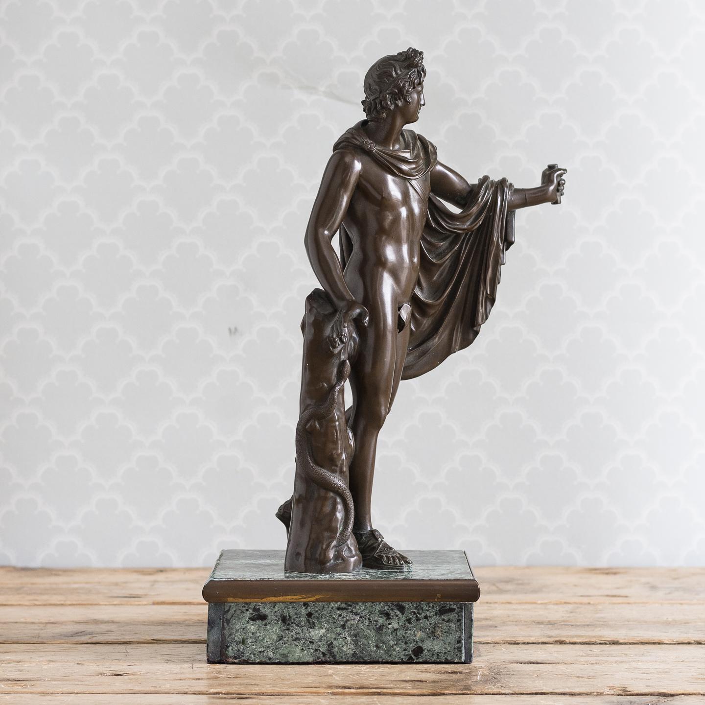 19th Century Italian Bronze of ‘The Apollo Belvedere’ In Good Condition In London, GB