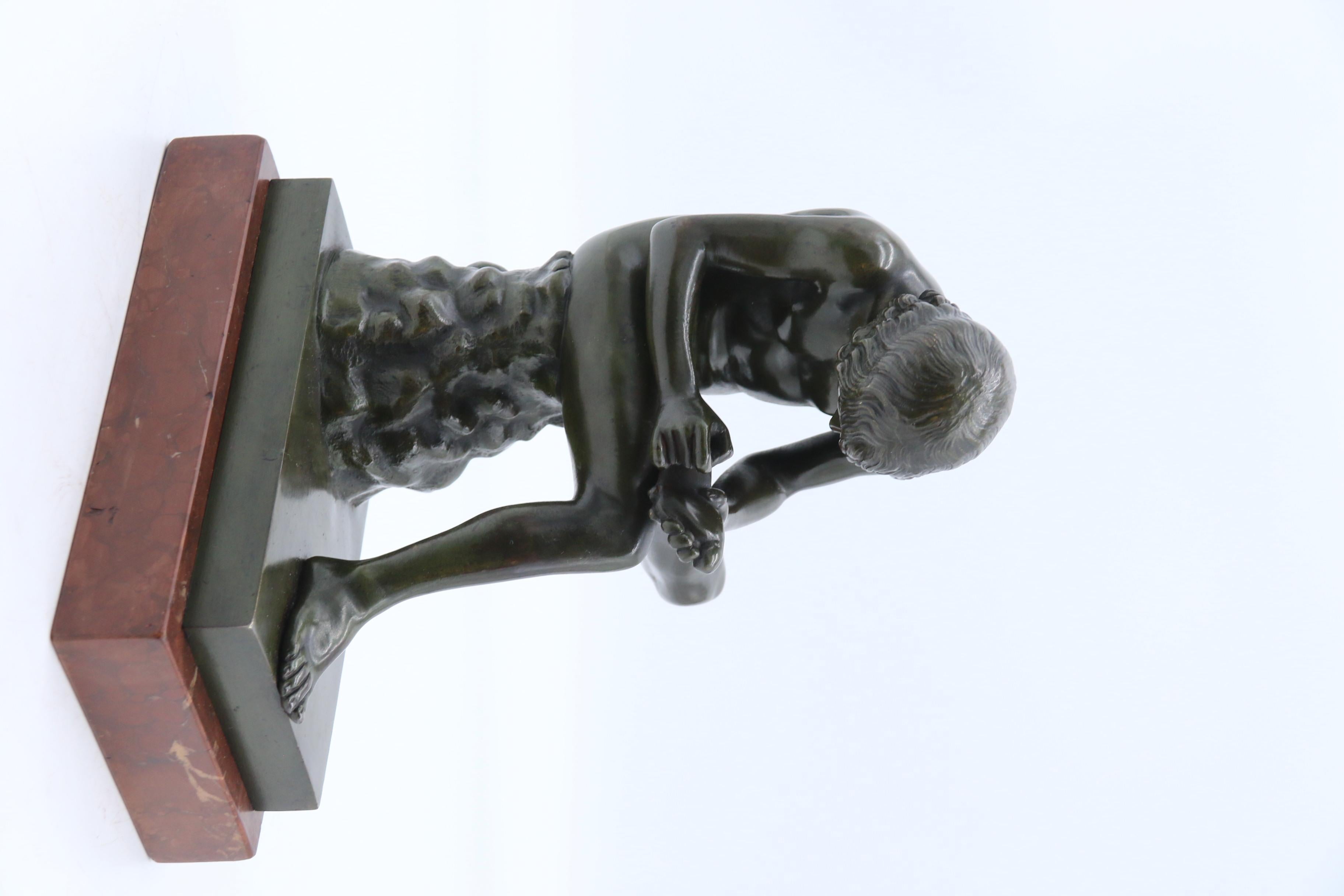 19th Century 19th century Italian bronze sculpture, The boy with the thorn or Spinario C1870