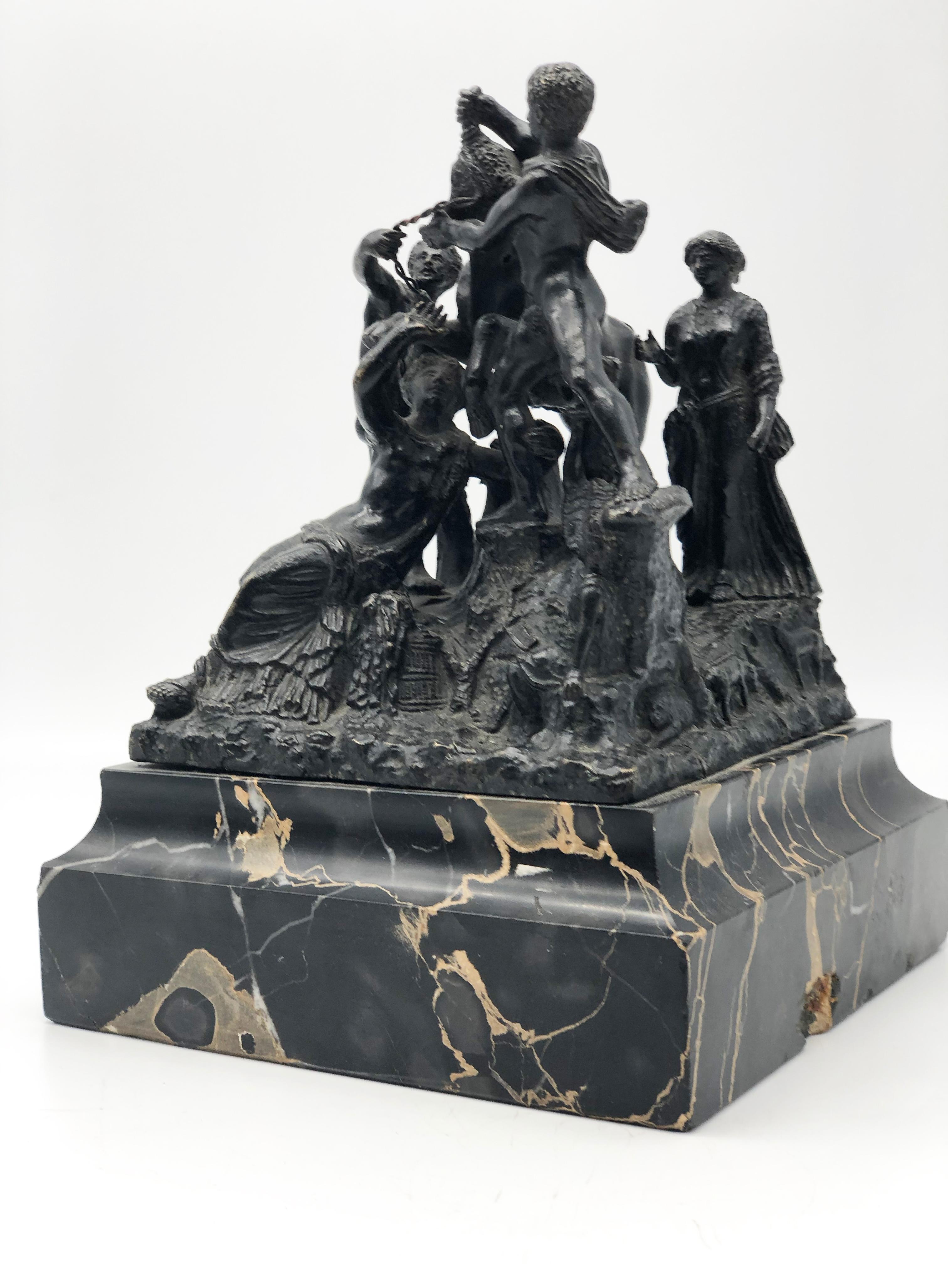 19th Century Italian Bronze Sculpture Toro Farnese Classical Greek by Righetti For Sale 6