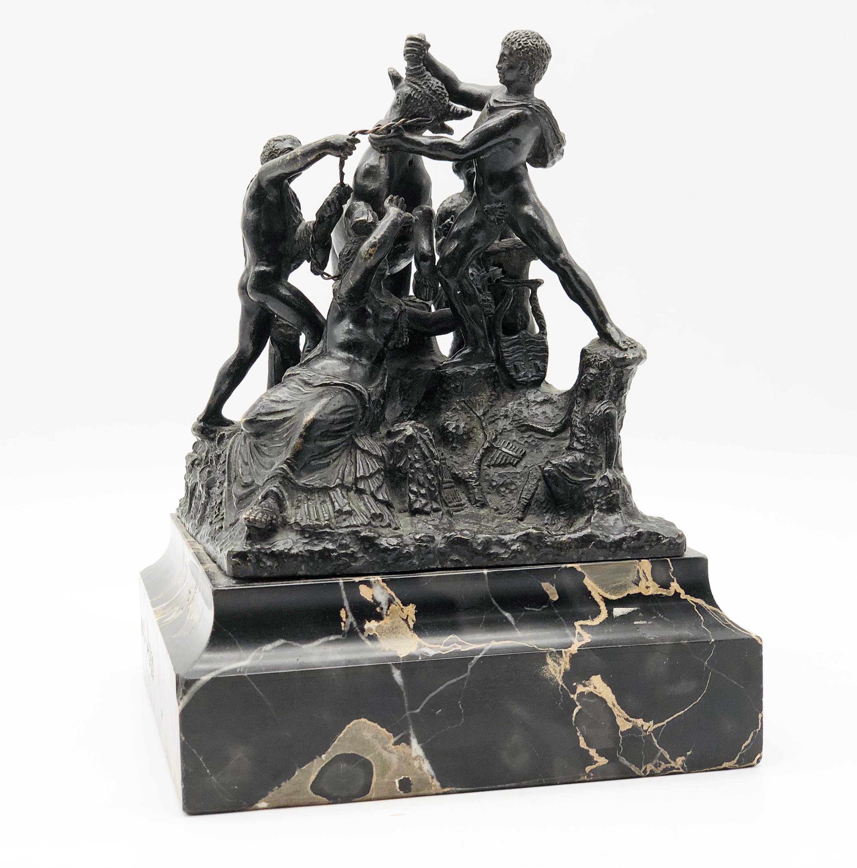 19th Century Italian Bronze Sculpture Toro Farnese Classical Greek by Righetti For Sale 2