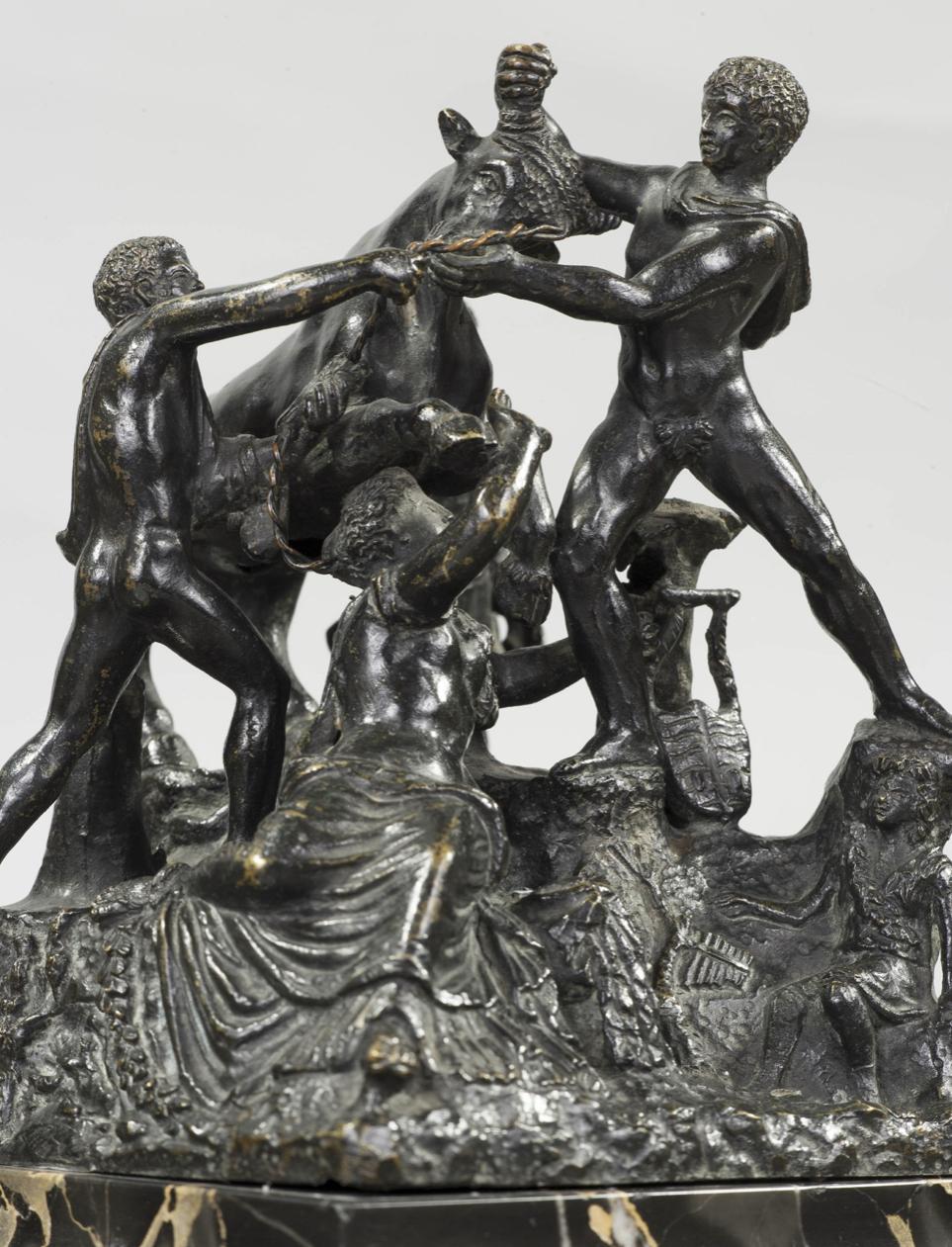 19th Century Italian Bronze Sculpture Toro Farnese Classical Greek by Righetti For Sale 5