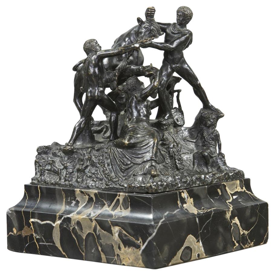 19th Century Italian Bronze Sculpture Toro Farnese Classical Greek by Righetti For Sale