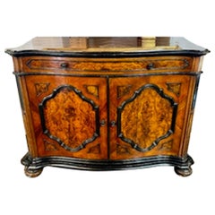19th Century Italian Burl Walnut Buffet