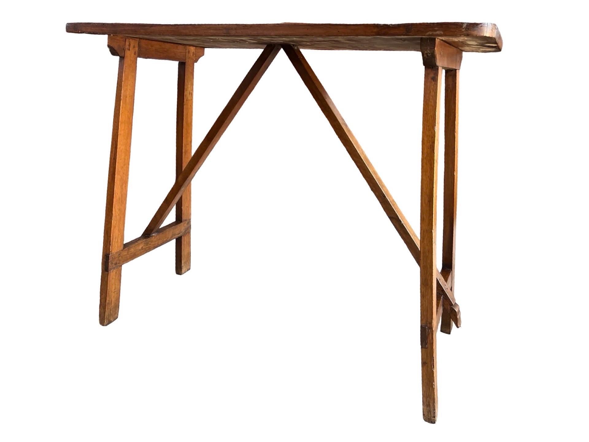 19th Century Italian Capretta / Trestle Side Table For Sale 3