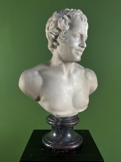 19th Century Italian Carrara Marble Bust of the Albani Faun