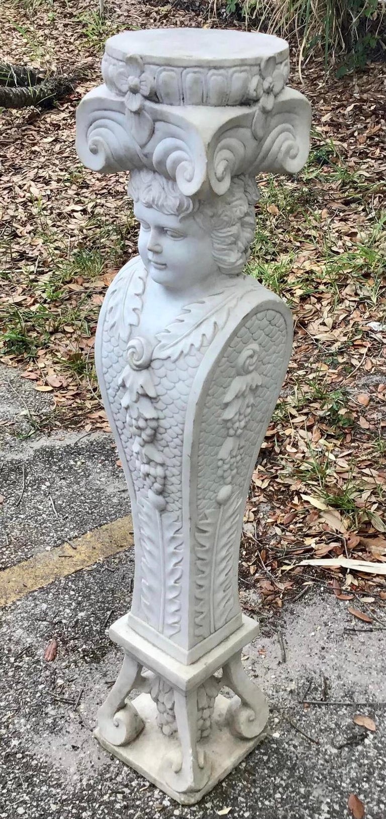 19th Century Italian Carrera Marble Pedestal For Sale at 1stDibs