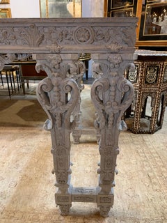 19th Century Italian Carved and Bleached Console