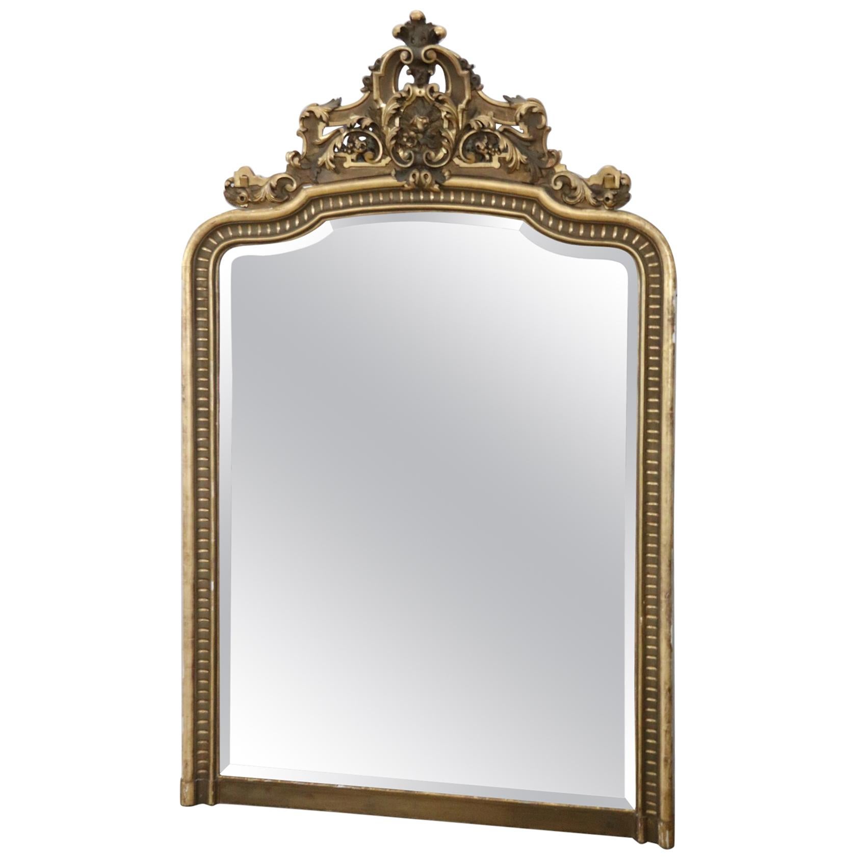 Pair of Large Spectacularly Carved 19th c. Italian Wall Mirrors For