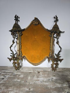 19th Century Italian Carved and Painted Wooden Pagoda-Form Medal Display Panel