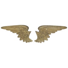 19th Century Italian Carved Angel Wings, Pair