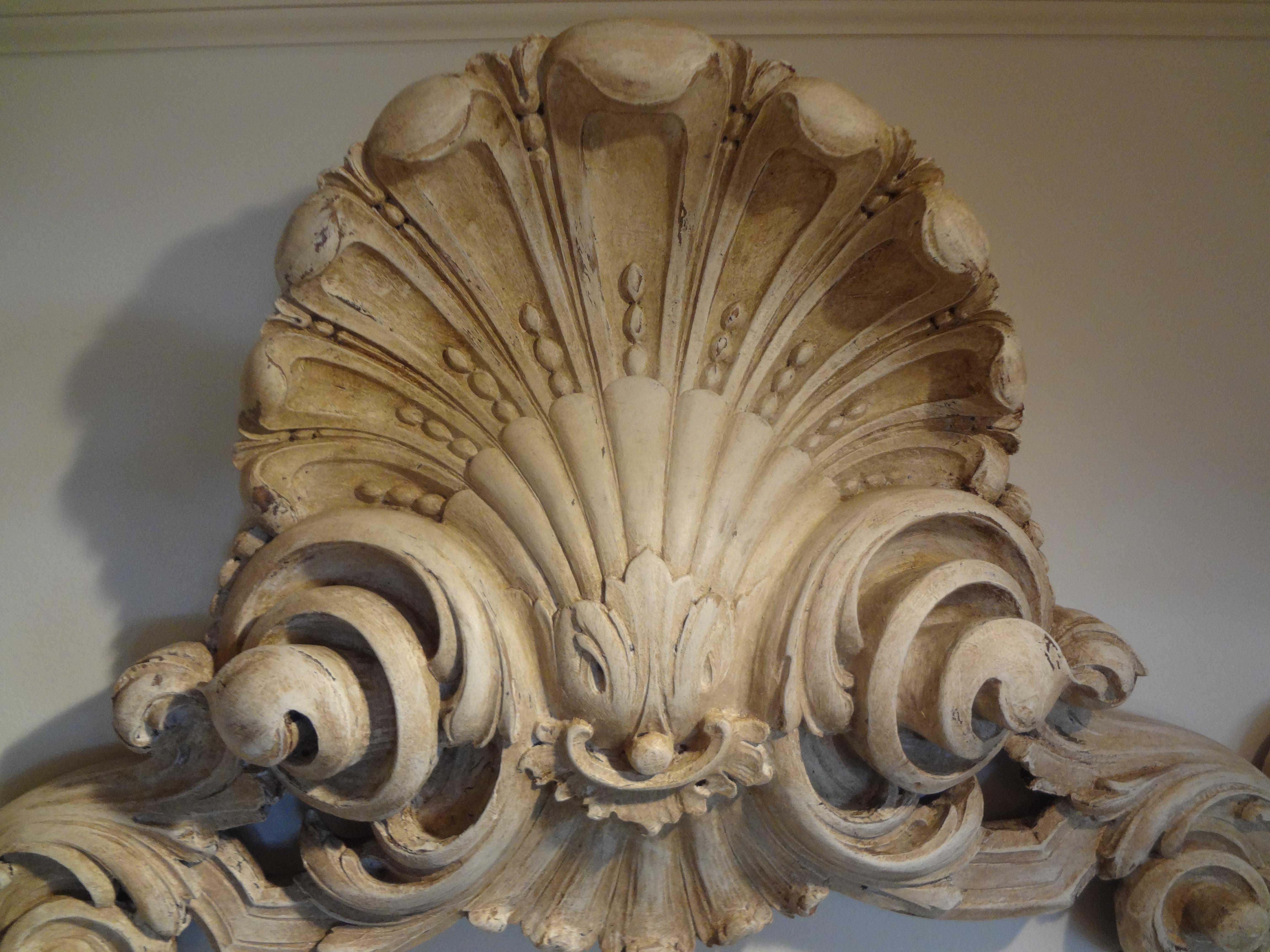 Baroque 19th Century Italian Carved Architectural Pediment
