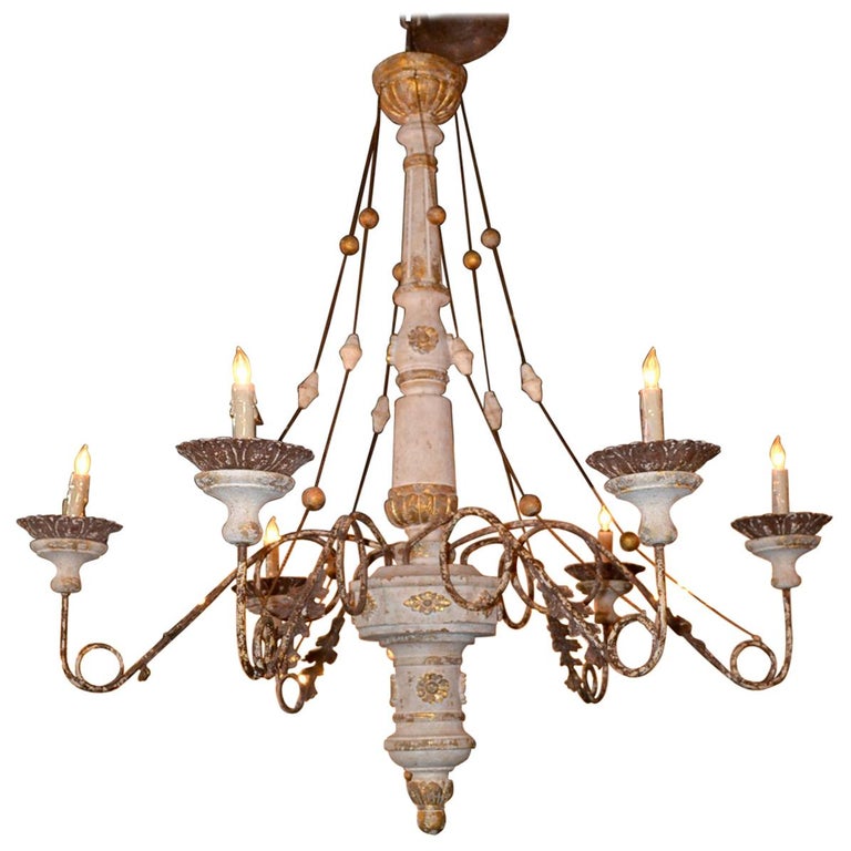 19th Century Italian Carved Chandelier 1