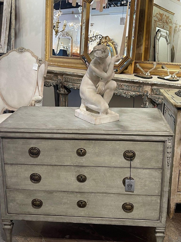 19th Century Italian Carved Classical Marble Lady For Sale at 1stDibs