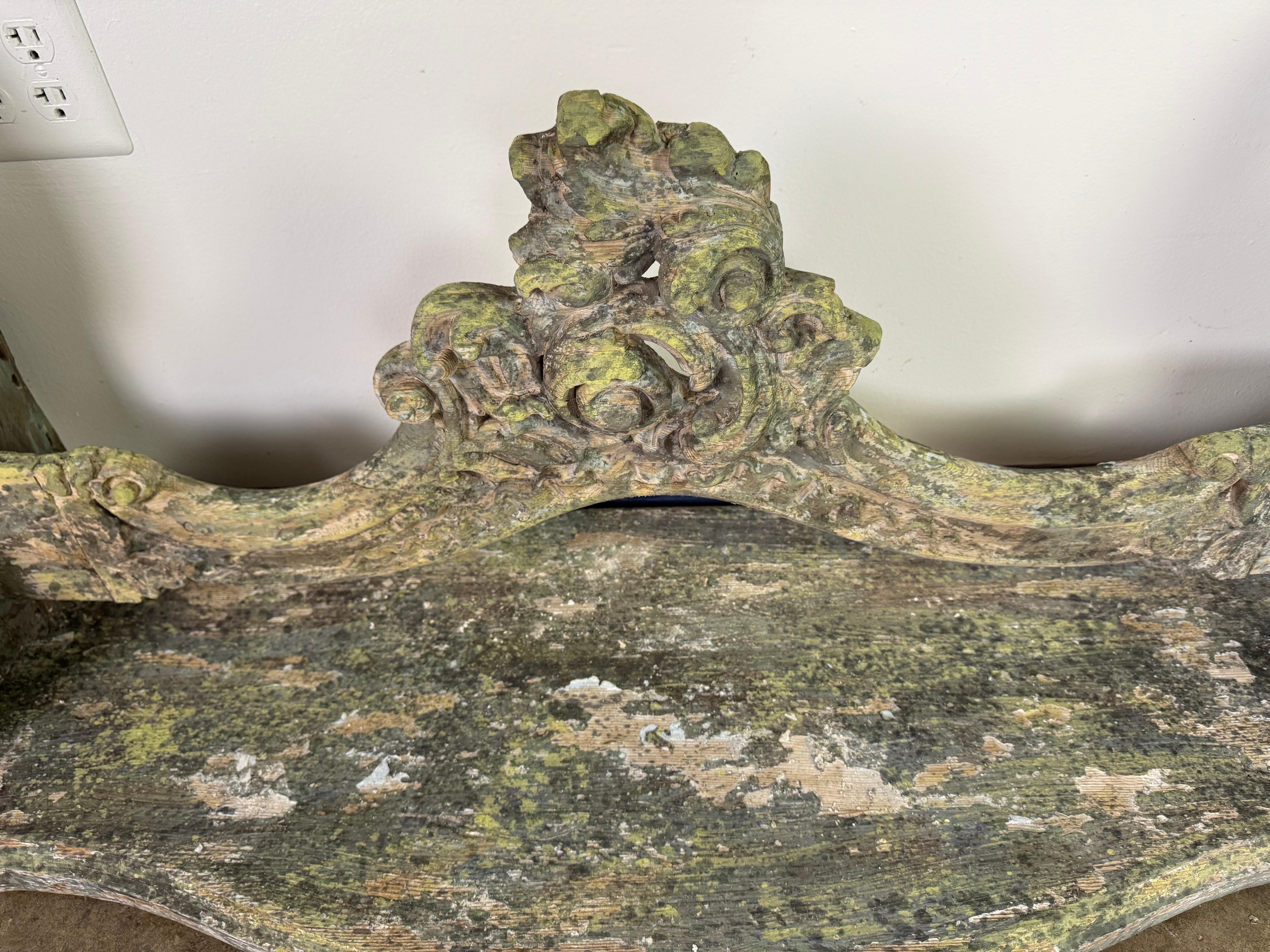 19th Century Italian Carved Console Table w/ Marble Top For Sale 11