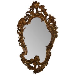 19th Century Italian Carved Giltwood Mirror