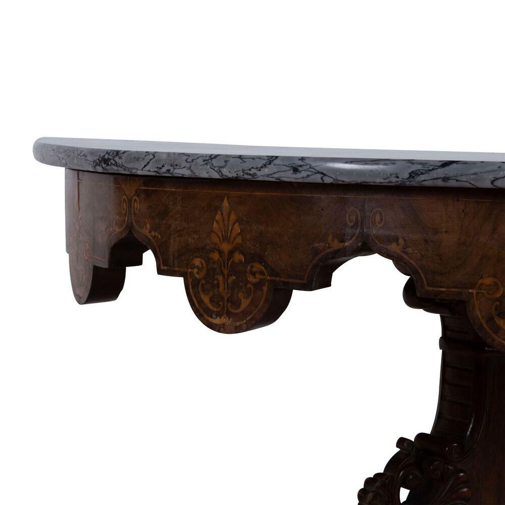 Gueridon italien sculpté du XIXe siècle par Gabriele Capello en vente 1