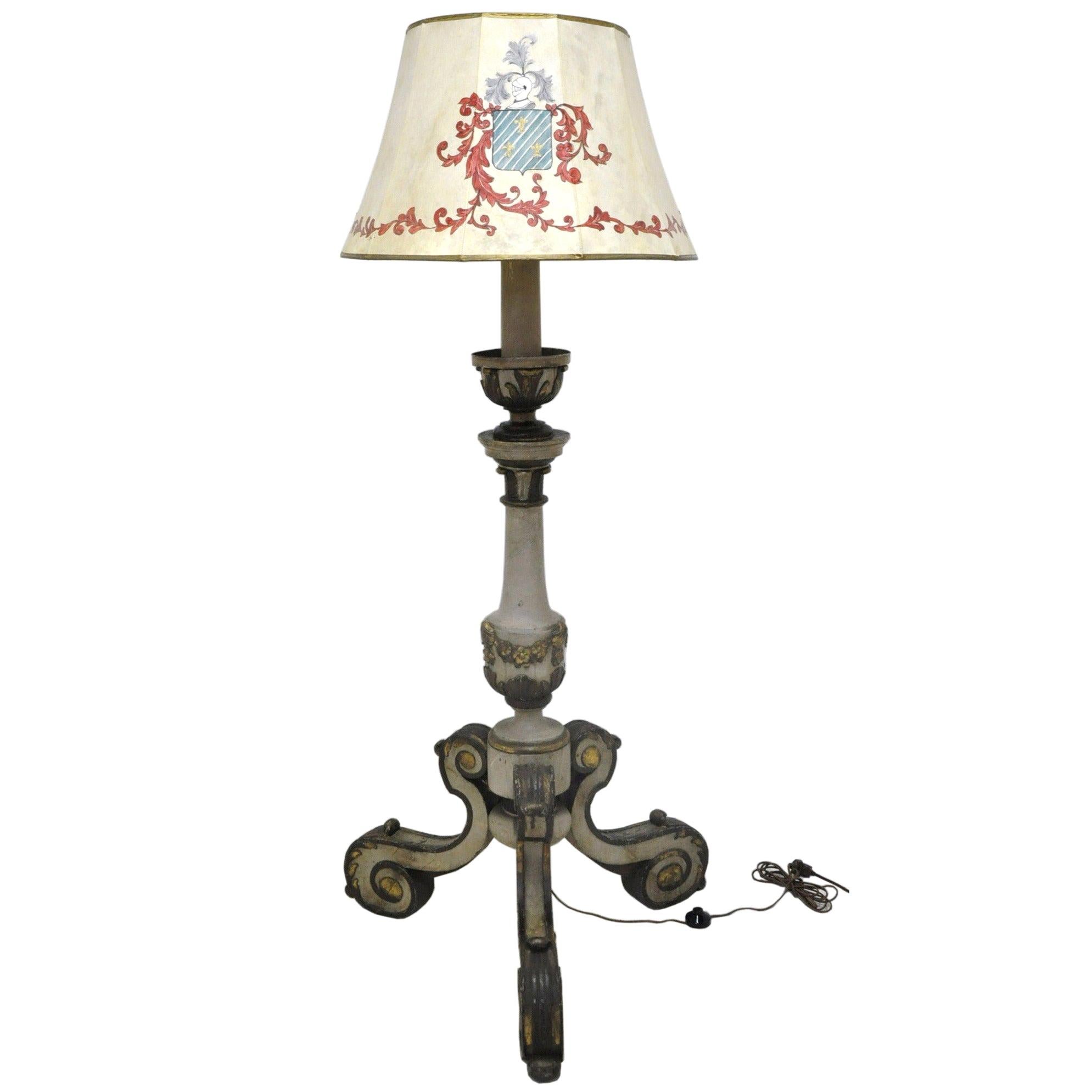 Large 19th Century Gilt and Polychromed Blackamoor Floor Lamp at 1stdibs