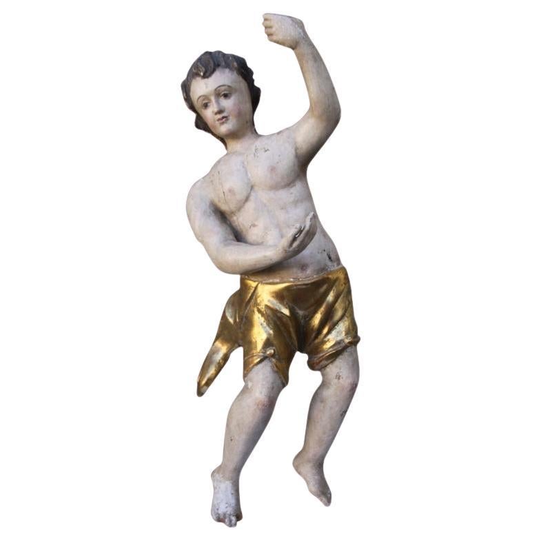 Statua italiana intagliata del XIX secolo su base in lucite in vendita