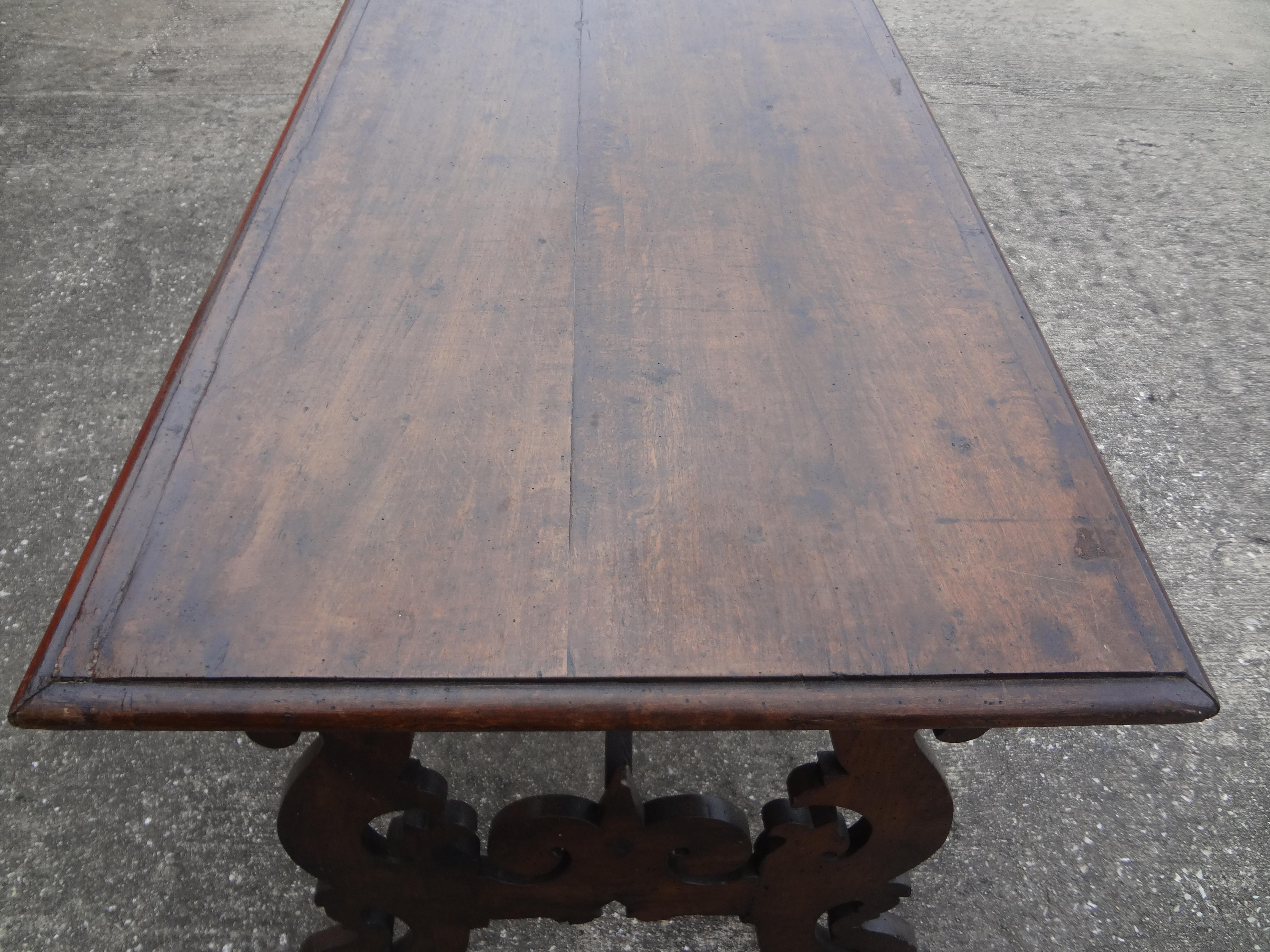 19th Century Italian Carved Walnut Table For Sale 8