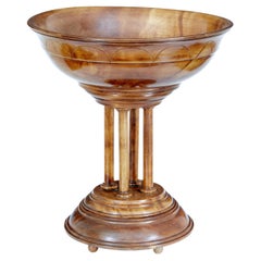 19th Century Italian Carved Walnut Tazza