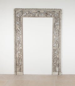19th Century Italian Carved Wood Door Surround