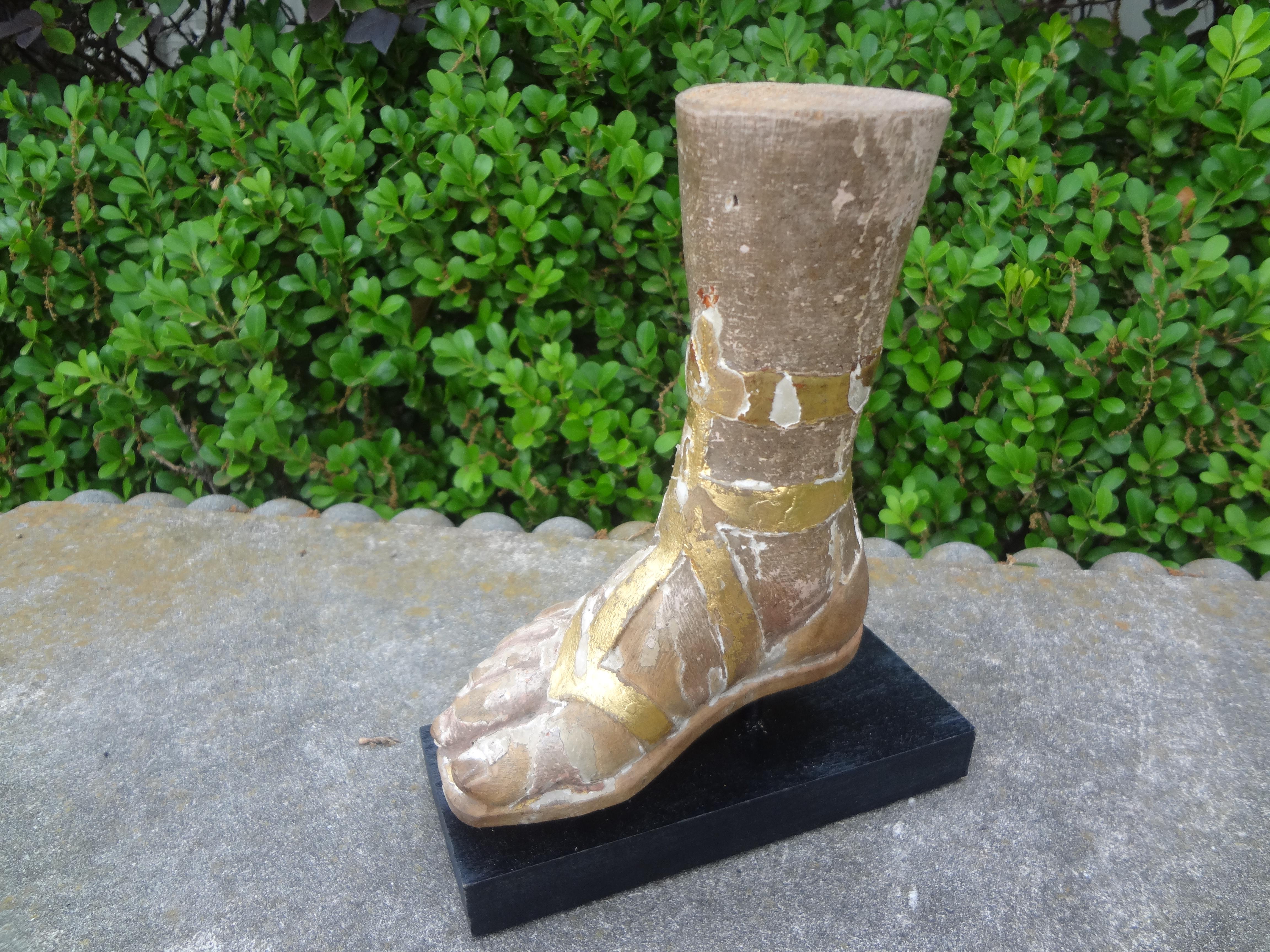 19th Century Italian Carved Wood Santo Foot For Sale 2