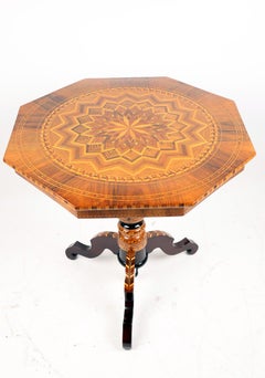 19th Century Italian Center Table with Marquetry