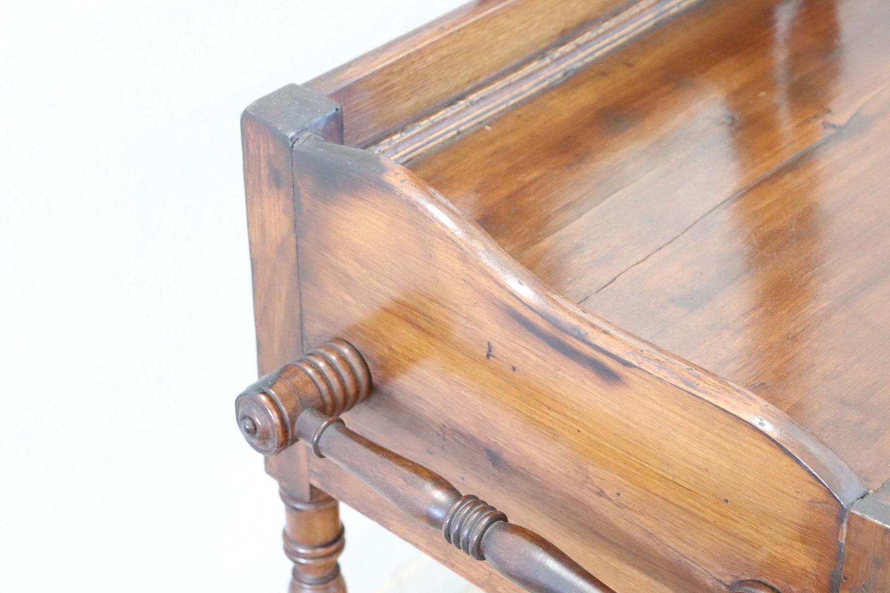 Early 19th Century 19th Century Italian Charles X Antique Walnut Vanity Table, Vanity Desk