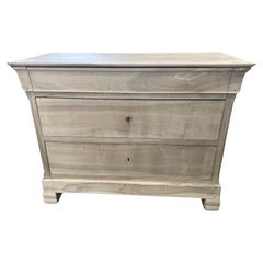 19th Century Italian Charles X Bleached Walnut Chest of Drawers