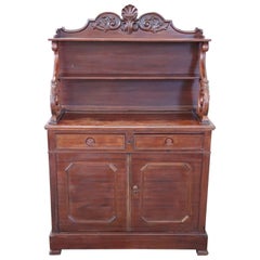 19th Century Italian Charles X Carved Mahogany Sideboard or Buffet
