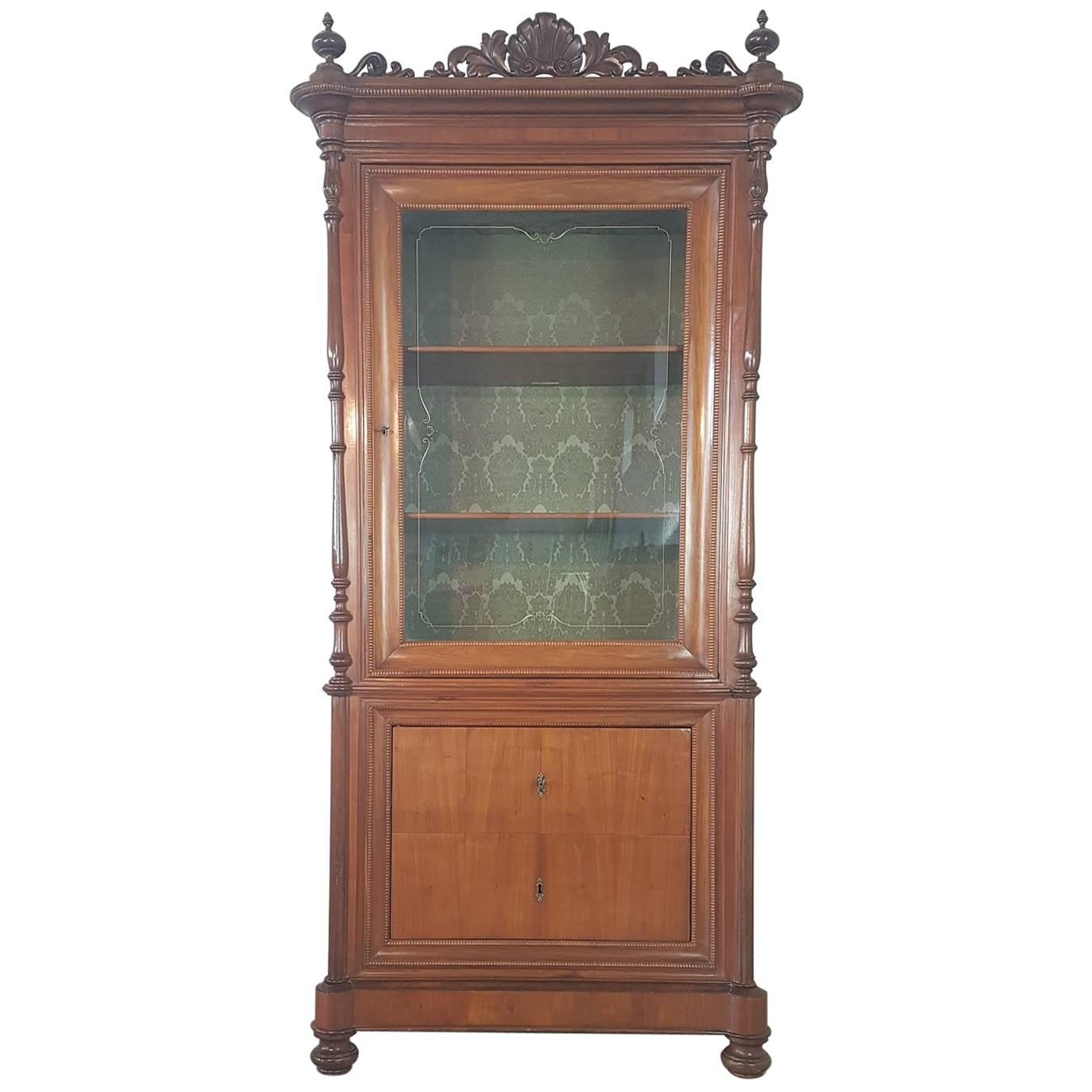 19th Century Italian Charles X Cherry Wood Cabinet