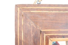 Miroir mural italien du 19ème siècle en noyer incrusté de Charles X