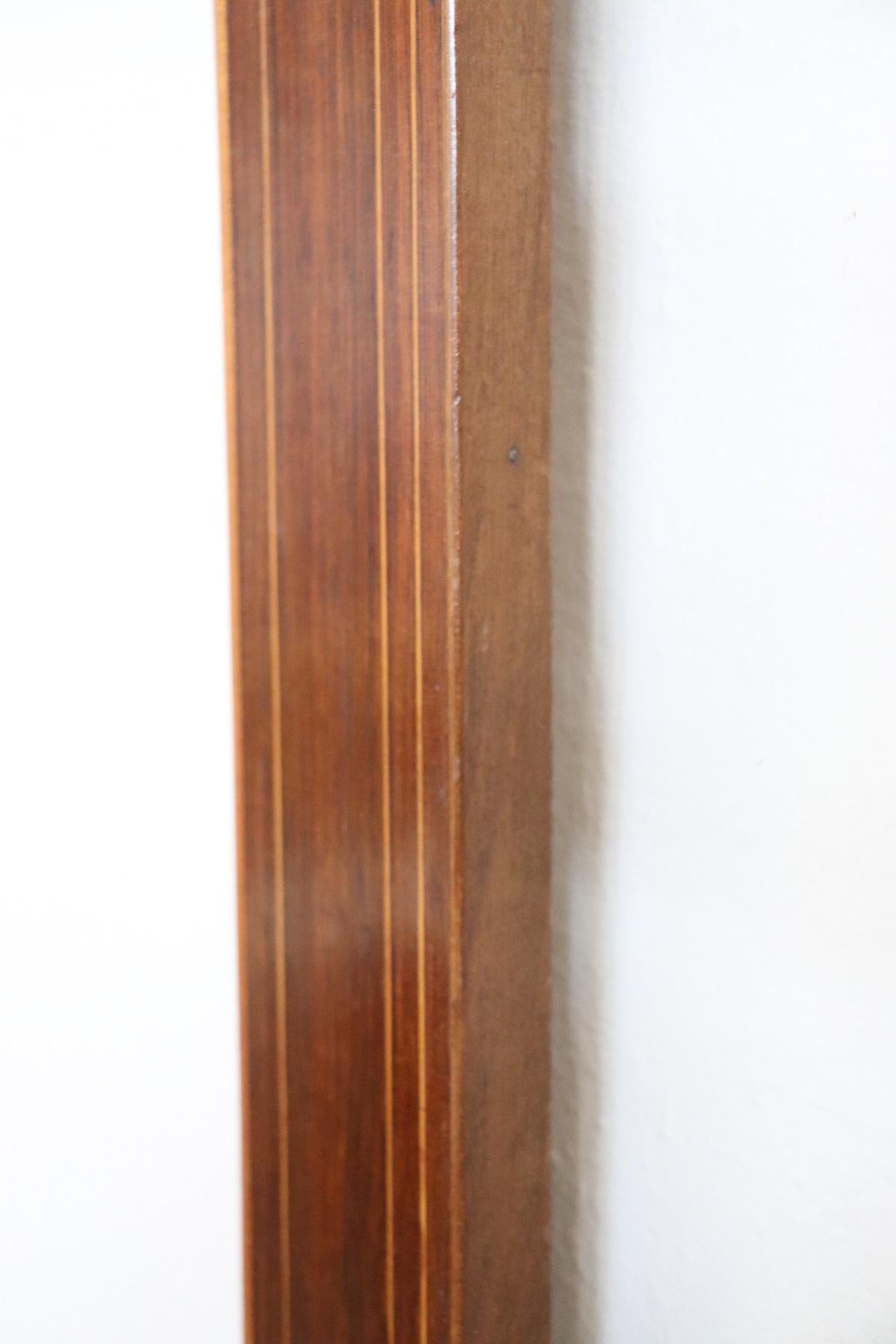 Early 19th Century 19th Century Italian Charles X Inlay Walnut Wood Frame