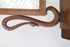 19th Century Italian Charles X Walnut Carved Dressing Table Mirror, 1825