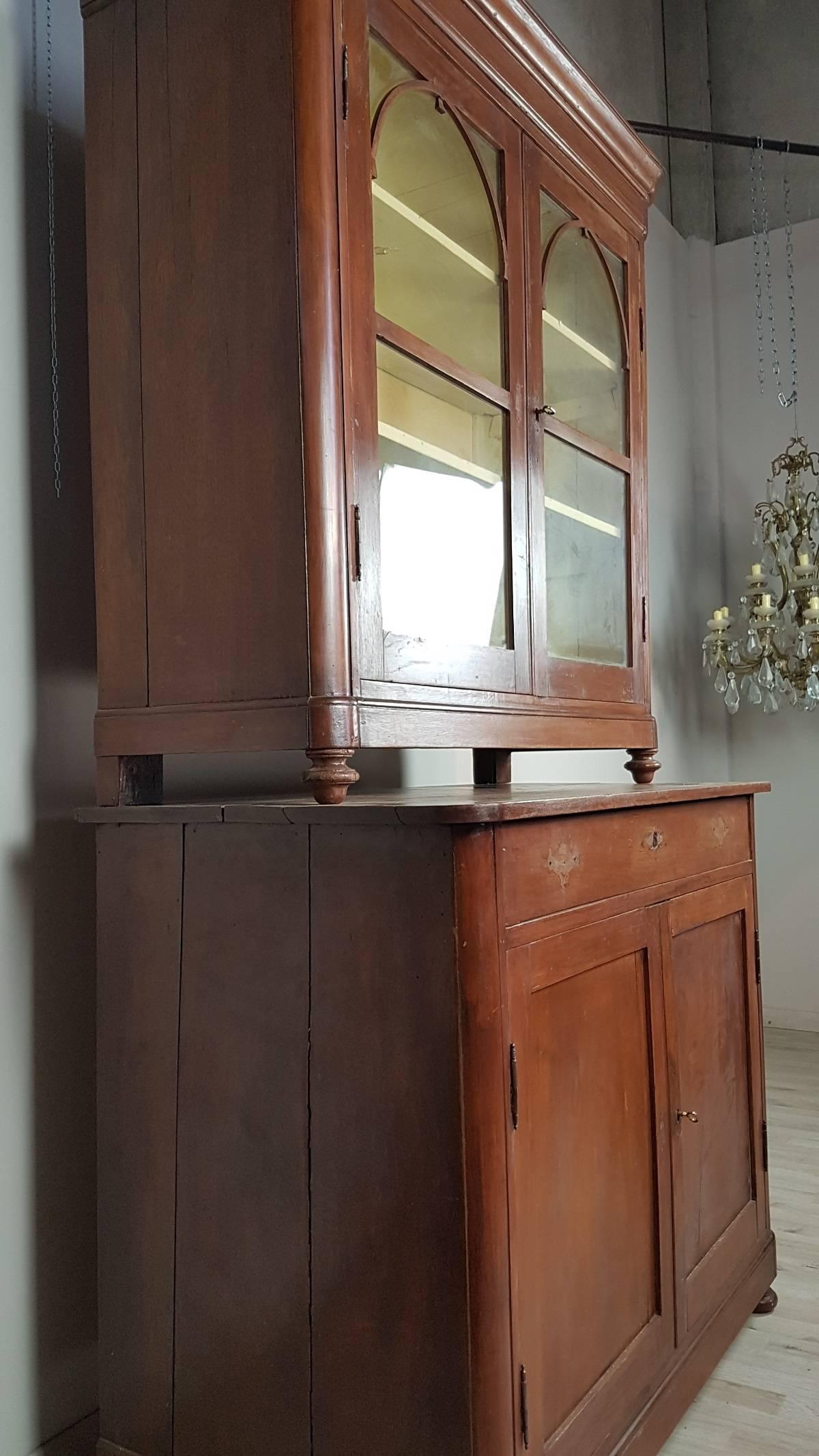 19th Century Italian Charles X Walnut Sideboard 6