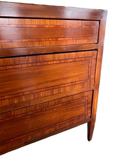 19th Century Italian Cherry Neoclassical Commode With Cross-banded Veneer
