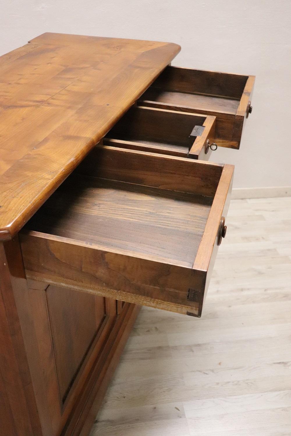 Mid-19th Century 19th Century Italian Cherry Wood Sideboard or Buffet