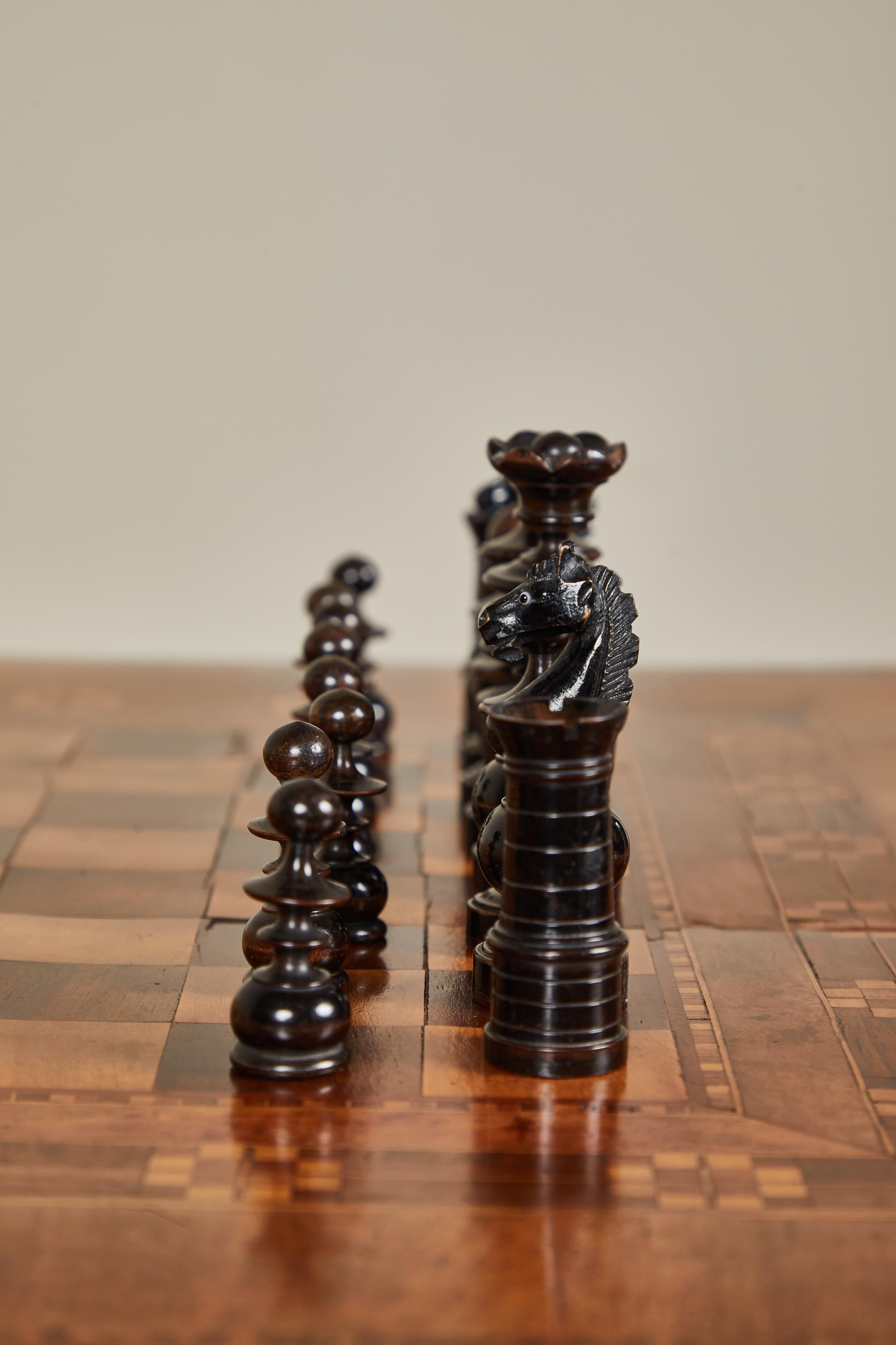 Neoclassical 19th Century Italian Chess Set