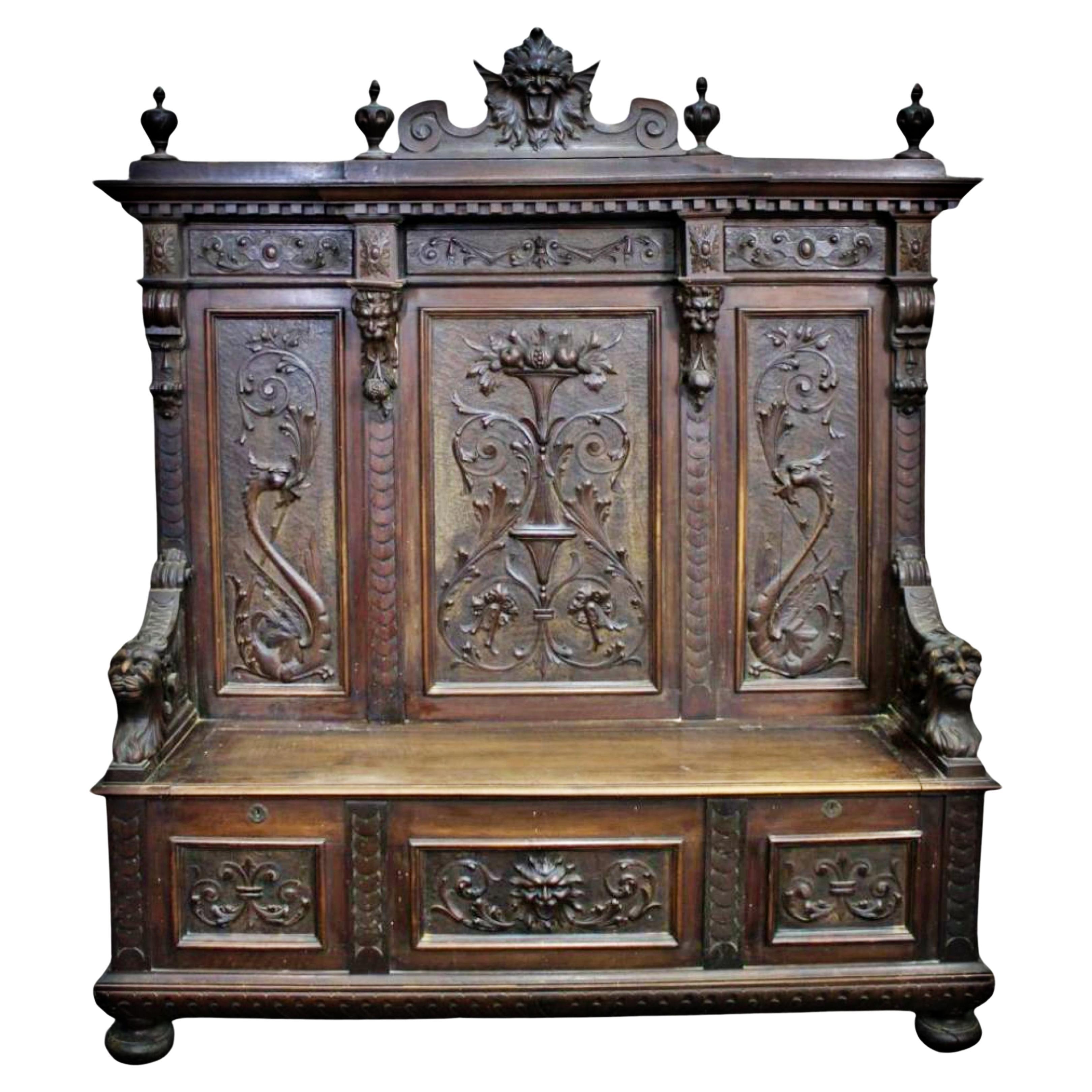 19th Century Italian CHEST WITH STAND For Sale