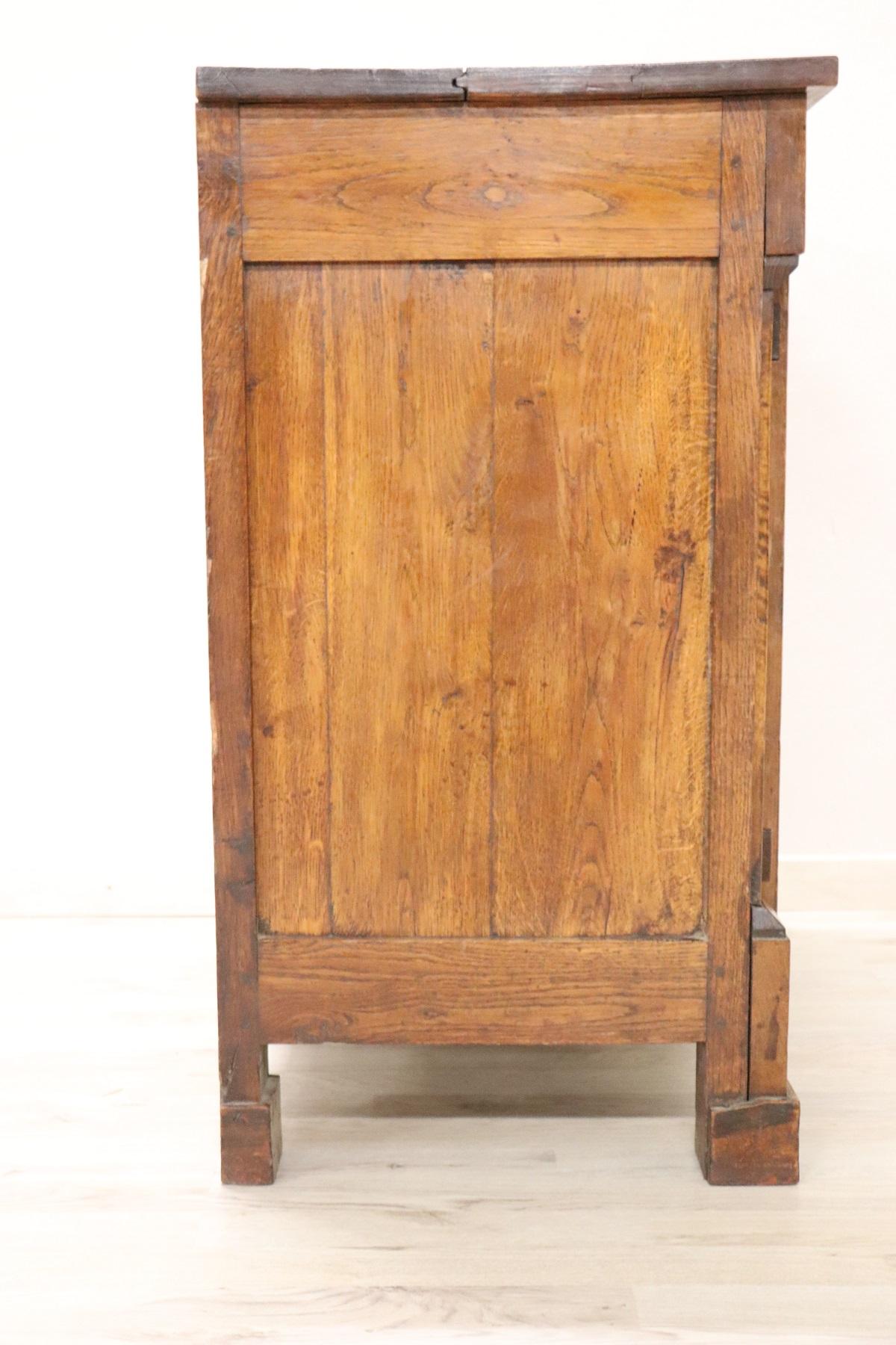19th Century Italian Chestnut Wood Small Rustic Sideboard, Buffet or Credenza 2