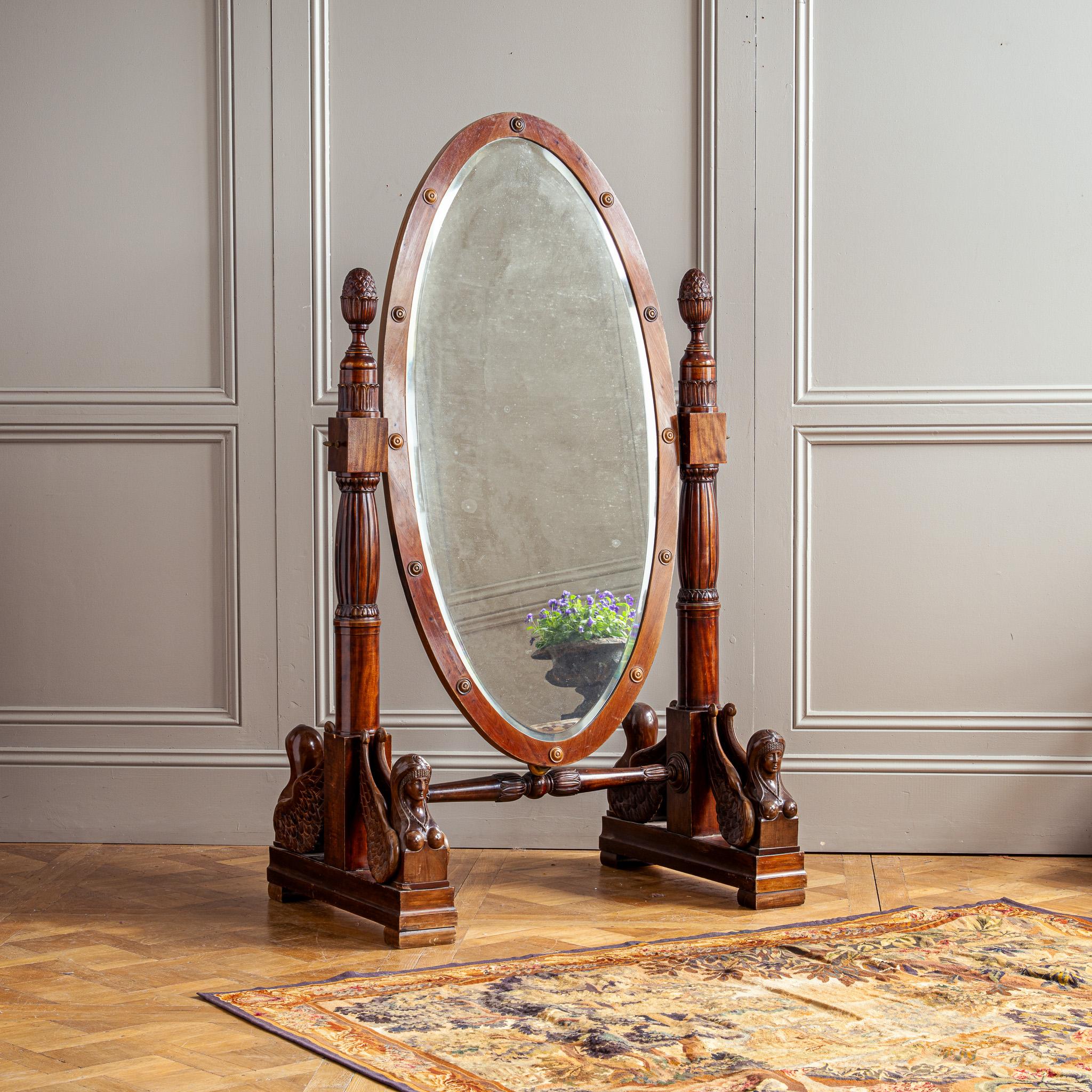 Empire Miroir de barbier italien du XIXe siècle en vente