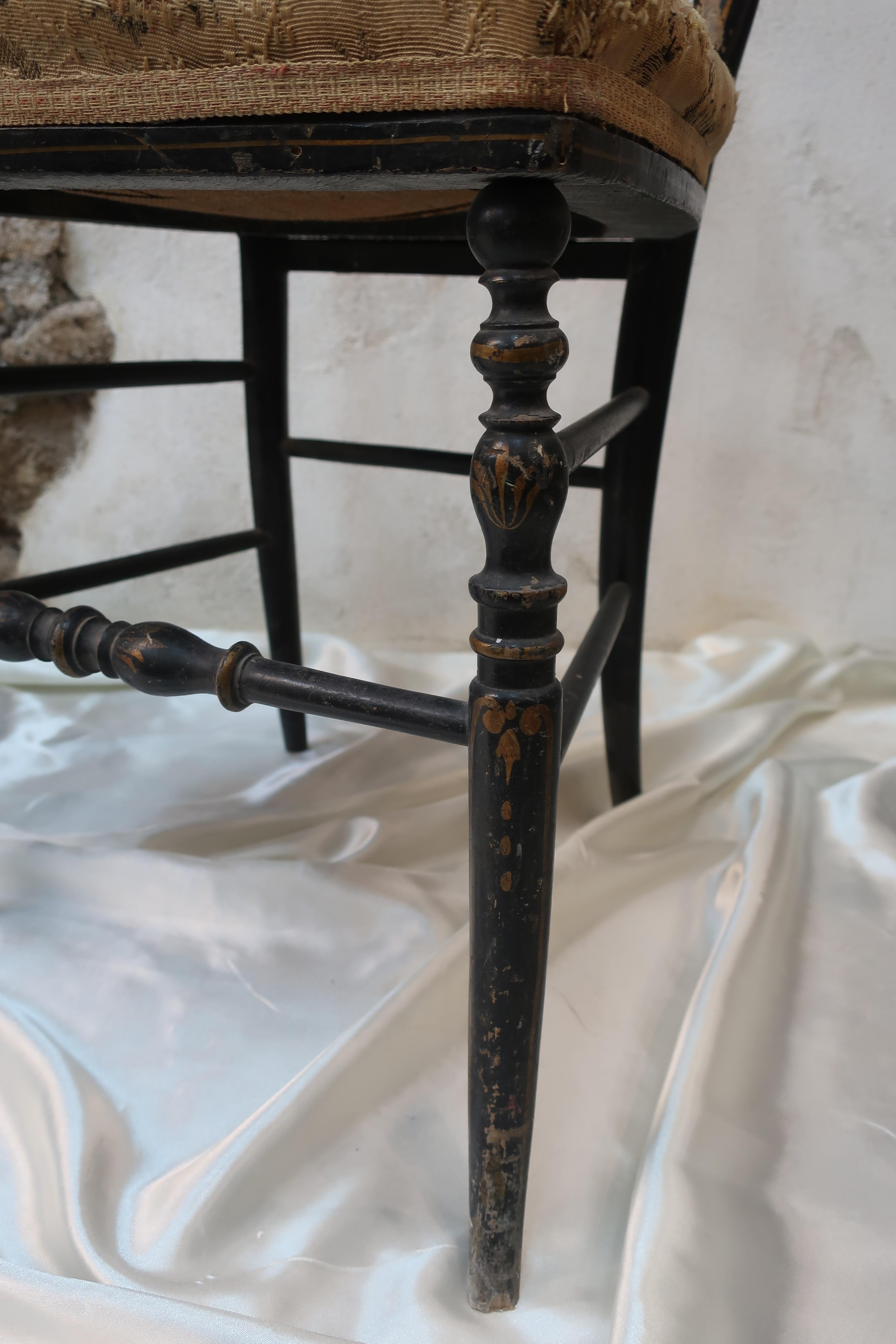 19th century italian Chiavari style pair of chairs For Sale 5